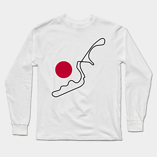 Suzuka Circuit [flag] Long Sleeve T-Shirt by sednoid